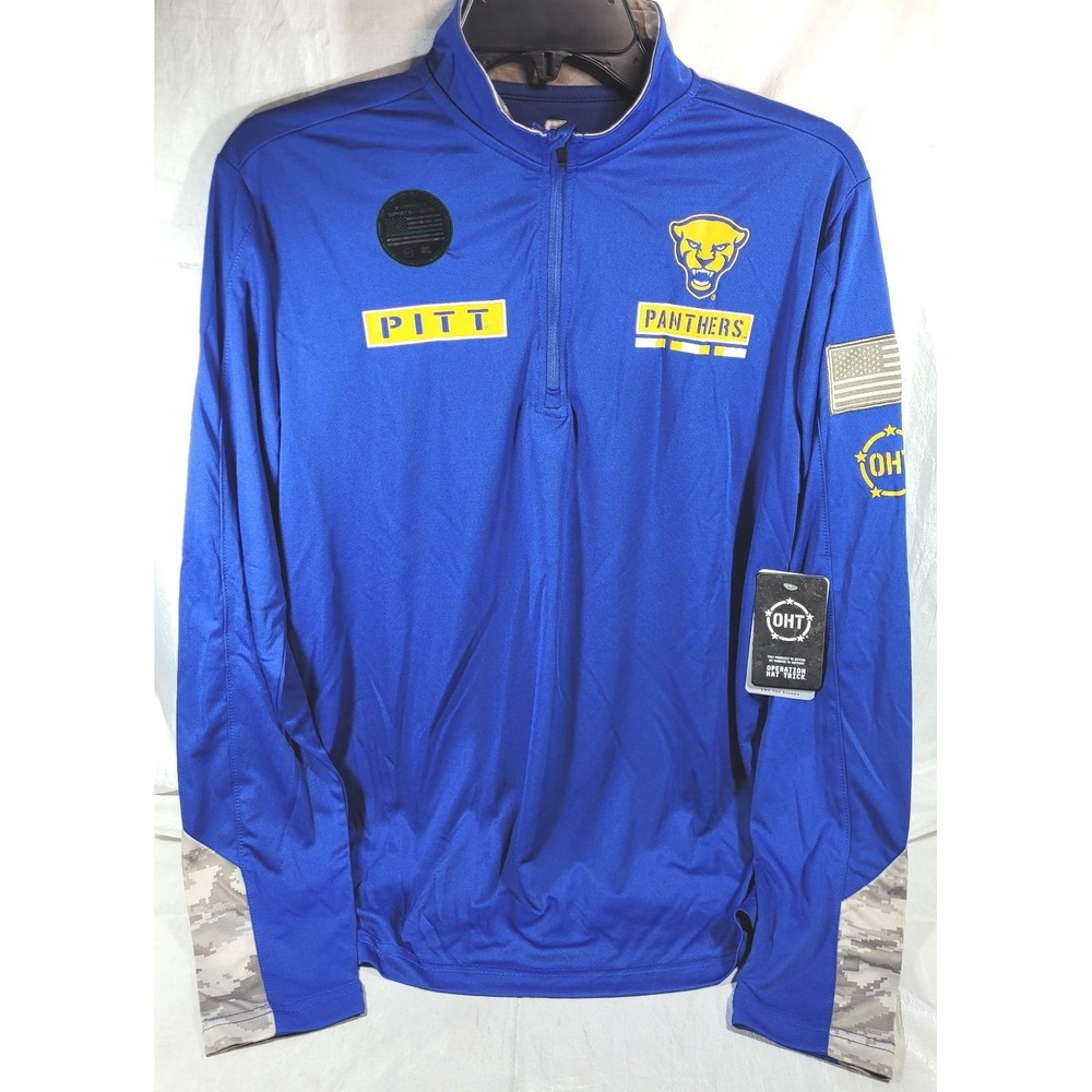 Colosseum Men's Pitt Pittsburgh Panthers OHT 1/4 Zip Pullover - Blue - 3XL